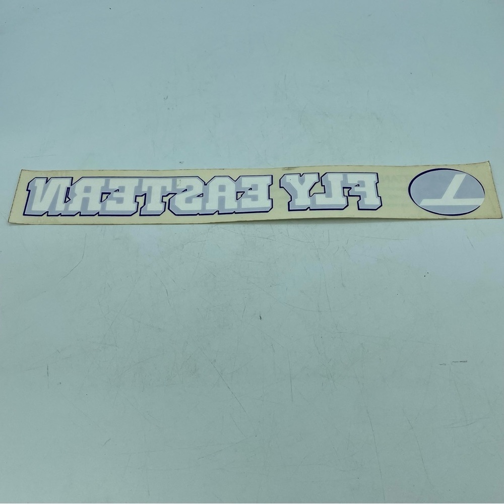 Eastern Airlines Vintage WINDOW DECAL Sticker “Fly Eastern” Blue White 13.5”